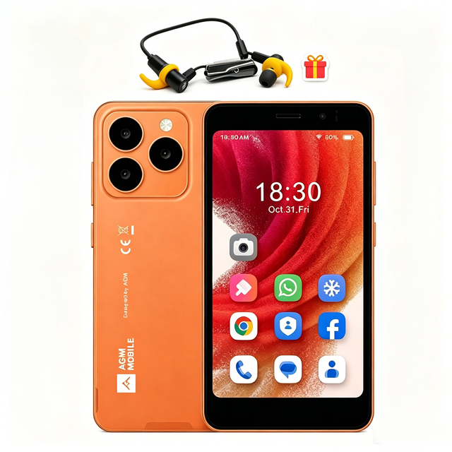 AGM N2 4.96 Inch Small Smartphone Android 16 3000mAh 3GB RAM 32GB ROM 60Hz OEM ODM Celulares 4G Smart Phone