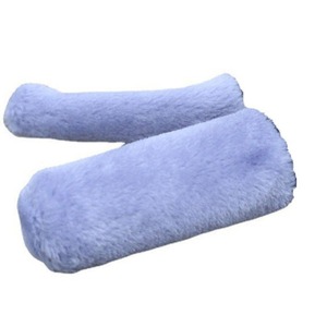 Electric Vehicle Handlebar Grips A1011 Faux Fur Anti Slip Coffee Color Universal For Tricycles Winter Warmth - Product Image 2