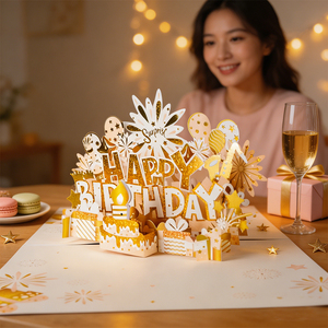 Tarjeta <span class=keywords><strong>de</strong></span> Felicitación Personalizada Winpsheng con Música, Vela LED Soplable y Diseño <span class=keywords><strong>de</strong></span> <span class=keywords><strong>Feliz</strong></span> <span class=keywords><strong>Cumpleaños</strong></span> - Product Image 2