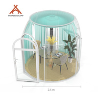 Dôme géodésique préfabriqué en polycarbonate PC Kawagebo Kamp (KK) de 2,5 m / 8,2 pi de diamètre, rond, pour hôtel extérieur, maison préfabriquée