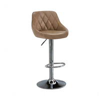 Tabouret de bar de luxe en velours vert, réglable en hauteur par vérin à gaz, pivotant à 360° avec repose-pieds pour îlot de cuisine domestique