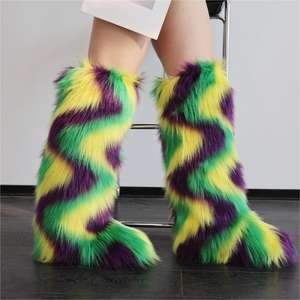 <span class=keywords><strong>Bottes</strong></span> en fourrure mongole personnalisées SHIKOL pour le Mardi Gras, chaussures en fourrure de haute qualité pour femmes, grandes tailles, <span class=keywords><strong>bottes</strong></span> <span class=keywords><strong>hautes</strong></span> au-dessus du genou pour femmes, <span class=keywords><strong>bottes</strong></span> d'hiver - Product Image 3