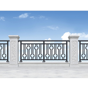 Modern tasarım açık alüminyum bahçe çit Villa teras için küpeşte lazer kesim plaka korkuluk balkon korkuluğu - Product Image 2