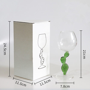 Bicchiere da vino <span class=keywords><strong>rosso</strong></span> calice a forma di <span class=keywords><strong>cactus</strong></span> nordico personalizzato all'ingrosso bicchiere da vino con stelo di <span class=keywords><strong>cactus</strong></span> colorato creativo - Product Image 6