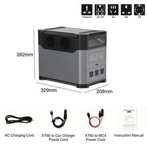 Générateur solaire 1200W, station d'alimentation portable, batterie de secours domestique, charge rapide 1000W, stockage d'énergie extérieur, alimentation électrique - Product Image 6