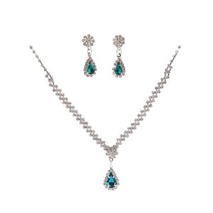 Women's European American Fashion Wedding Dress High-End Bridal <b>Set</b> Water Drop Zircon <b>Crystal</b> Rhinestone Necklace Jewelry - Product Image 5
