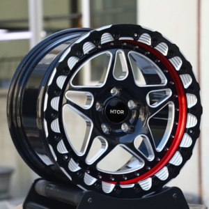 <span class=keywords><strong>Rines</strong></span> HTOR de 17 Pulgadas 5x114.3 5x127 Forjados para Carreras, <span class=keywords><strong>Rines</strong></span> Beadlock Negros con Línea Roja, Aptos para Camioneta <span class=keywords><strong>Cherokee</strong></span> <span class=keywords><strong>XJ</strong></span> Wrangler TJ Buggy - Product Image 3