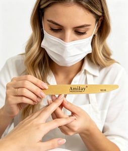 Lime à ongles en bois lavable et réutilisable Amilay de qualité professionnelle, grain 180/240 ou grain OEM, outil de manucure, logo personnalisé, usine OEM - Product Image 5