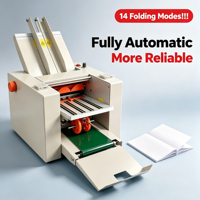 Machine à plier le papier automatique multifonction, fonctionnement facile, vitesse minimale de 80 m/min pour le pliage de dépliants, brochures, manuels d'instructions