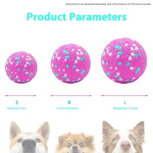 Balle d'entraînement molaire pour chien Etpu à haute résilience, résistante aux morsures, motif solide, couleur interactive, jouet éducatif pour animaux de compagnie écologique, OEM - Product Image 5