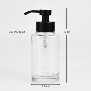 Bình Đựng Xà Phòng Tạo Bọt Bằng Tay, Bình Đựng Kem Dưỡng Da Bằng Thép Không Gỉ Thiết Kế Đơn Giản, Thẳng, Hình Trụ, Trong Suốt, 380Ml - Product Image 4