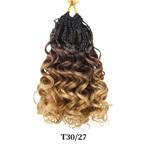 BELEZA T30/27 Extensiones de Cabello Afro Crochet Pre-enlazadas, Fáciles de Instalar, Tres Hebras, Color Negro, Estilo <span class=keywords><strong>Gogo</strong></span> Curl, ¡Oferta! - Product Image 1