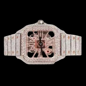 Hot Sale on Ice Out Moissanite Diamond Quartz <b>Watch</b> Men Hip Hop Luxury Bling <b>Waterproof</b> Wristwatch Available At Best Price - Product Image 1