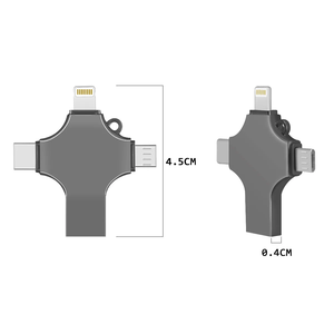 Memoria USB 4 en 1 OTG con Logotipo Personalizado a <span class=keywords><strong>Precio</strong></span> Económico para <span class=keywords><strong>iPhone</strong></span>, Android, Tipo-C y PC, Pendrive Multifuncional, Memoria USB C - Product Image 5
