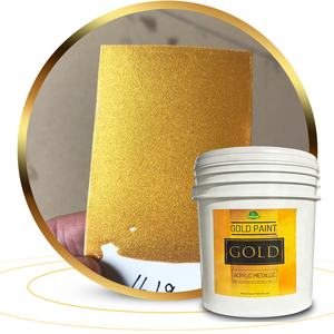 <span class=keywords><strong>Peinture</strong></span> en feuille d'or à base d'eau à base d'acrylique de couleur brillante revêtement de placage à l'or liquide en feuille d'or jaune pour surfaces métalliques brossables - Product Image 1