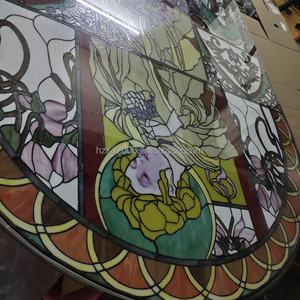 โรงงานจีนจัดหาแผงกระจกสีตกแต่งลายเทวดาสไตล์ยุโรปขนาดใหญ่ ดีไซน์สวยงาม ทนทาน ทำด้วยมือ - Product Image 4