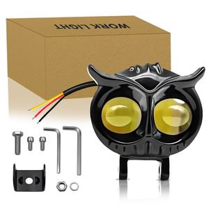 2.5 pouces led antibrouillard <span class=keywords><strong>mini</strong></span> lentille projecteur phares 12v 24v blanc jaune hibou <span class=keywords><strong>moto</strong></span> phare travail lumière pour camion jeep - Product Image 3