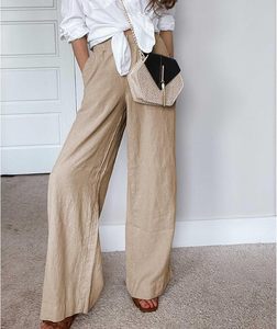 <span class=keywords><strong>Pantaloni</strong></span> larghi <span class=keywords><strong>Palazzo</strong></span> in cotone in lino <span class=keywords><strong>a</strong></span> metà vita con coulisse elasticizzati Anti-Pilling <span class=keywords><strong>pantaloni</strong></span> sportivi estivi Casual tasche - Product Image 3