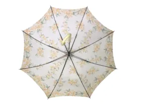 Çin fabrika OEM uzun çubuk bayanlar için otomatik yağmur geçirmez tam baskı çiçek özelleştirilmiş sopa şemsiye yağmur için