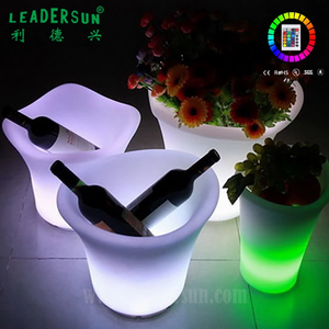 Özelleştirilmiş Işıklı LED Işıklı Buz Kovası Plastik Bar/Restoran/Fuar/Perakende Logo Göstergesi Kablosuz Uzaktan Kumanda Renkli - Product Image 5