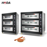 Oven Gas Komersial 2 Tingkat Kecil Taiwan, Oven Gas Dek Ganda dengan Batu Uap untuk Pizza Italia, Oven Gas Dek untuk Roti, Harga Oven Roti
