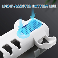 Stérilisateur Ménager UV Sans Fil Rechargeable, Porte-Brosses à Dents avec Distributeur Automatique de Dentifrice