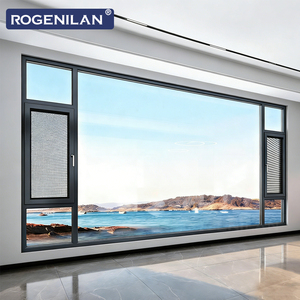 Fenêtre à battant extérieure Rogenilan sur mesure en aluminium étanche à double vitrage trempé avec moustiquaire - Product Image 4