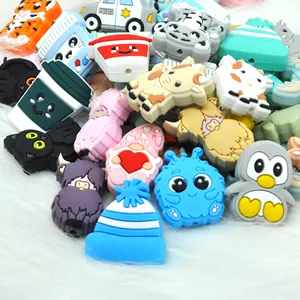 Chaîne de sucette à mâcher en silicone, Animal à mâcher, personnalisé no quantité minimale de commande bébé 22, perle focale <span class=keywords><strong>mouton</strong></span> pour stylos, offre spéciale - Product Image 1