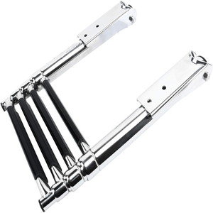 Extension d'échelle de corde de bateau Échelle pliante d'assistance à la natation 4 marches pour <span class=keywords><strong>voilier</strong></span> Kayak Canoë - Product Image 6