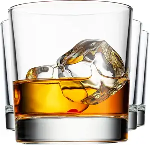 10盎司老式厚底威士忌酒杯饮料杯苏格兰威士忌和鸡尾酒酒杯