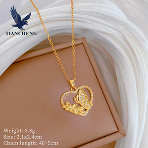 Collier pendentif en zircon vintage personnalisé en gros, bijoux pendentif - Product Image 5