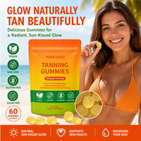 Gummies Autobronzantes au Collagène pour Adultes, à base d'Extraits Naturels de Plantes, Riches en Protéines, pour la Beauté et l'Éclat de la Peau