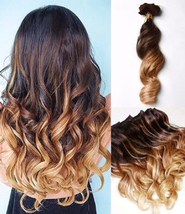 100% cabello humano full ends 8set ombre color pelo clip <span class=keywords><strong>en</strong></span> la extensión <span class=keywords><strong>del</strong></span> cabello - Product Image 1
