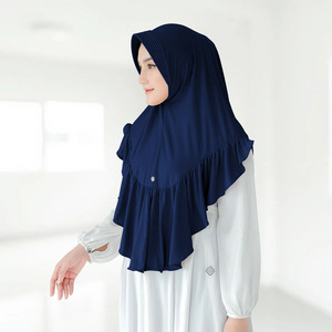 Turbante Sharut para adultos de Malasia listo para usar Jilbab Khimar Plain Ladies mujeres musulmanas Premium Kerudung Instant Hijabs <span class=keywords><strong>Bergo</strong></span> - Product Image 2