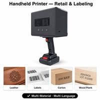 12,7 MM 25,4 MM 300-600 DPI Impresora de inyección de tinta en varios idiomas Pistola de impresión Impresora de inyección de tinta estática de mano para plástico