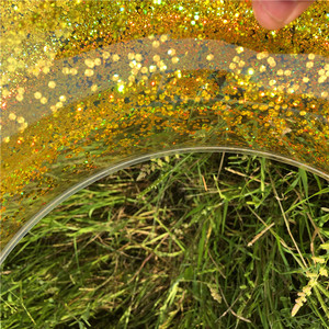 Qilang <b>Inflatable</b> Swimming Ring Sequined Transparent Child Water Sports <b>Float</b> 11 Random Color Mixing Solid Pattern - Product Image 4