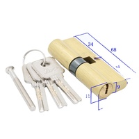 Cilindro de cerradura de latón de 70mm de alta calidad, llave de puerta de perfil europeo de doble apertura, aleación de Zinc compuesta de 60mm, mercado de cobre ABS de Oriente Medio