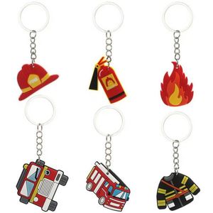 Popular Fire Fighting PVC <b>Keychain</b> <b>Customized</b> Printing Promotional Keyholder Charms - Product Image 2