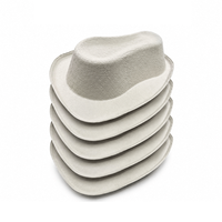 Pot de lit jetable portable 800 ml en pâte à papier pour le camping, les voyages et les soins à domicile des personnes âgées, biodégradable