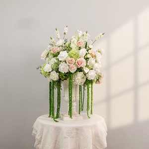 2026 New Plastic Flower Wedding Hotel Banquet <b>Table</b> <b>Party</b> Event <b>Decoration</b> Wedding Artificial Simulated Flower Ball Pendant - Product Image 2