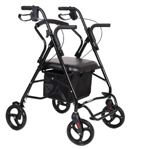 Déambulateur à quatre roues Yonghe avec siège réglable en hauteur pour personnes âgées, pour le shopping et l'aide à la marche - Product Image 5