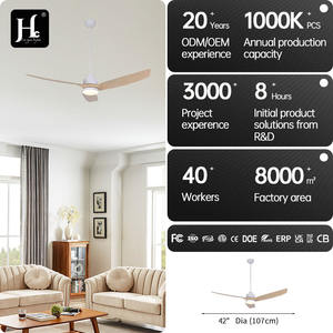 Ventilador de Techo LED Inteligente de Alto Rendimiento con 3 Aspas, Motor de CC, Diseño Moderno, Control Remoto, Interruptor Inteligente Decorativo, Refrigeración por Aire - Product Image 5