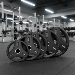 Produttore Cinese di Attrezzature per Palestra, Dischi in Gomma Tri-Grip di Alta Qualità per Uso Professionale - Product Image 1