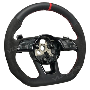 Volante Personalizado de Cuero y Gamuza para <span class=keywords><strong>Audi</strong></span> <span class=keywords><strong>A5</strong></span> S5 A4 S4 <span class=keywords><strong>RS3</strong></span> B9 RS, Volante de Fibra de Carbono - Product Image 2