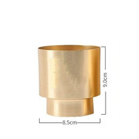 Bougie en cire de soja parfumée de luxe pour homme, longue durée, couleur or métallique, en forme de coupe, pour les fêtes, la maison, la chambre