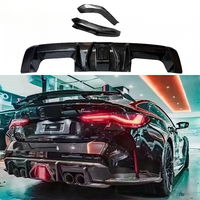 Kit de conversion de diffuseur de pare-chocs arrière en fibre de carbone LED pour BMW M3 G80 M4 G82 G83, pièces automobiles