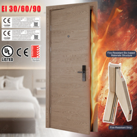 Portes intérieures coupe-feu certifiées FSC CE FD30 FD60 FD90 S200, résistantes au feu, certifiées au Royaume-Uni, pour hôtels et chambres à coucher, en bois.