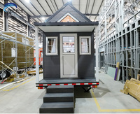 Maisonnette préfabriquée de luxe sur roues, prête à être expédiée, mini-maison préfabriquée sur remorque pour le camping