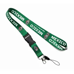 Mexico Flag ID Lanyard Keychain , LLavero de Bandera Mexicana, Cordon de  LLaves