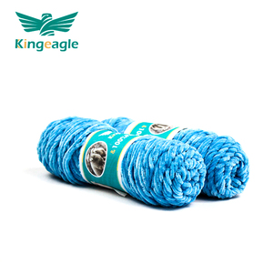 Fil à tricoter en chenille fantaisie en polyester doux bleu Kingeagle, fil à tricoter à la main - Product Image 3